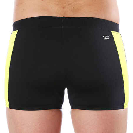 MEN'S SWIMMING BOXERS YOKE - BLACK / YELLOW