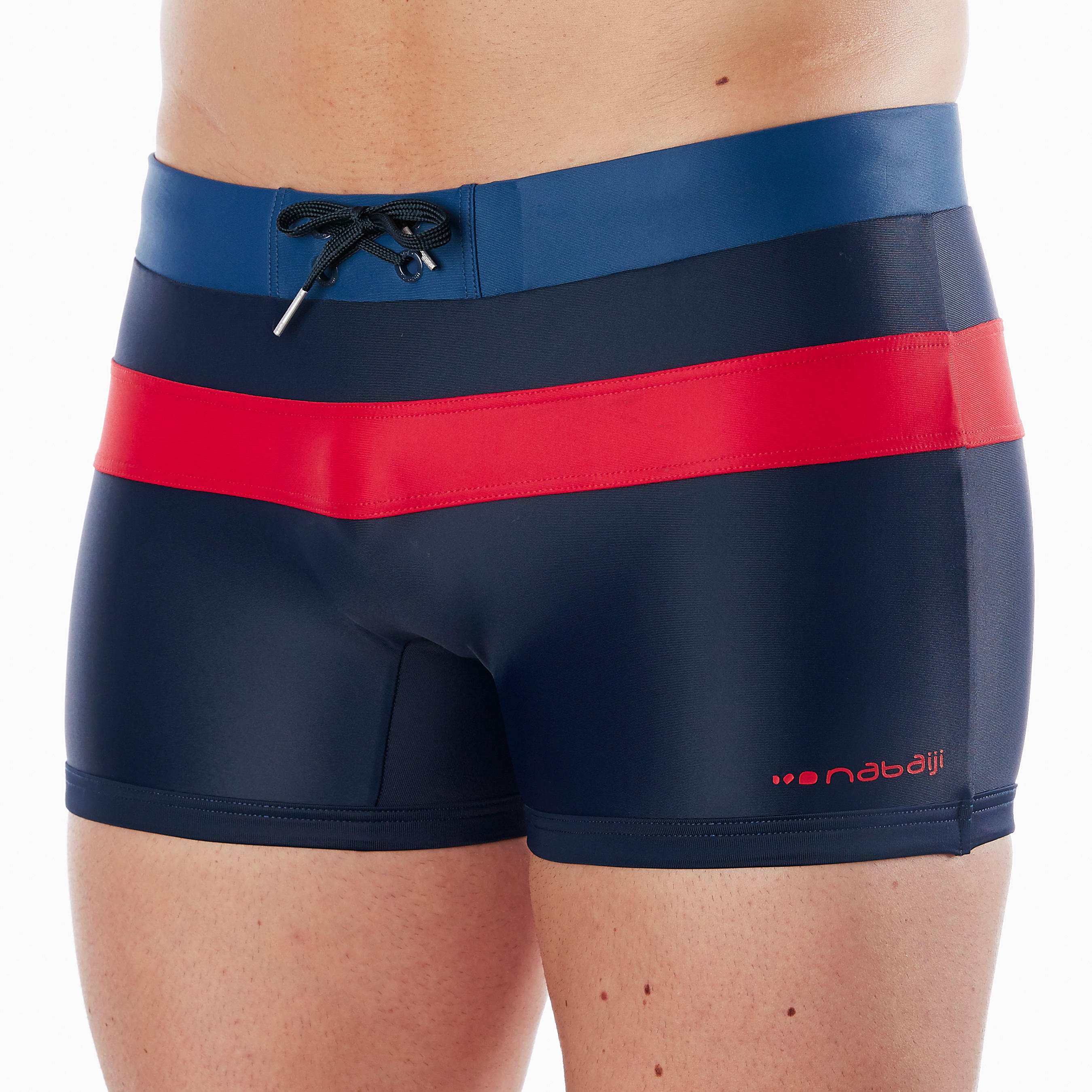 550 POOL M MEN'S BOXER SWIM SHORTS - NAVY/RED 6/6