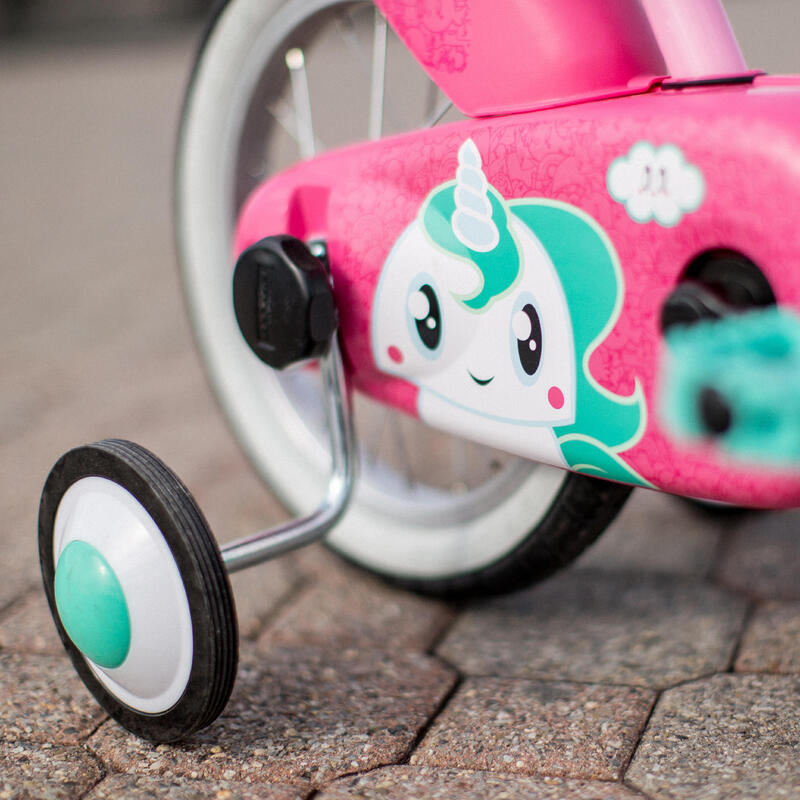 Bici bambina 3-5 anni Btwin 500 UNICORN 14 POLLICI