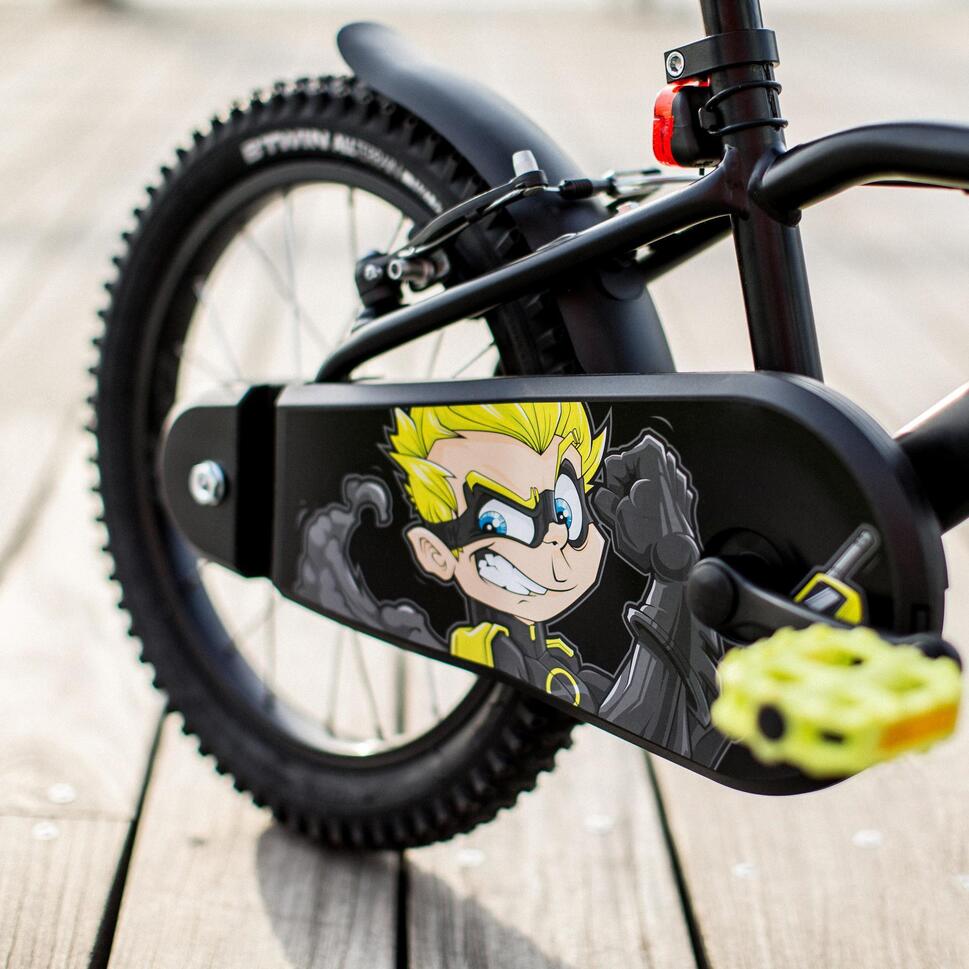 Rower dziecięcy Btwin 500 Dark Hero 16 cali BTWIN Decathlon