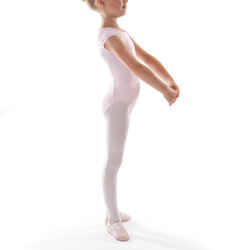 Girls' Short-Sleeved Ballet Leotard - Light Pink