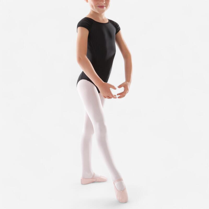 Léotard manches courtes de danse classique fille noir Léotard manches courtes de danse classique fille noir