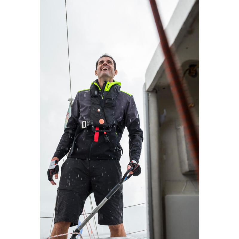 Bermudas cortas de regata barco vela hombre Race negro