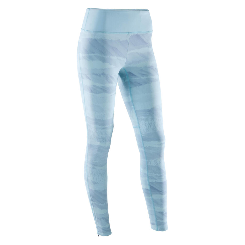 Leggings Yoga+ atmungsaktiv Damen himmelbau mit Aufdruck
