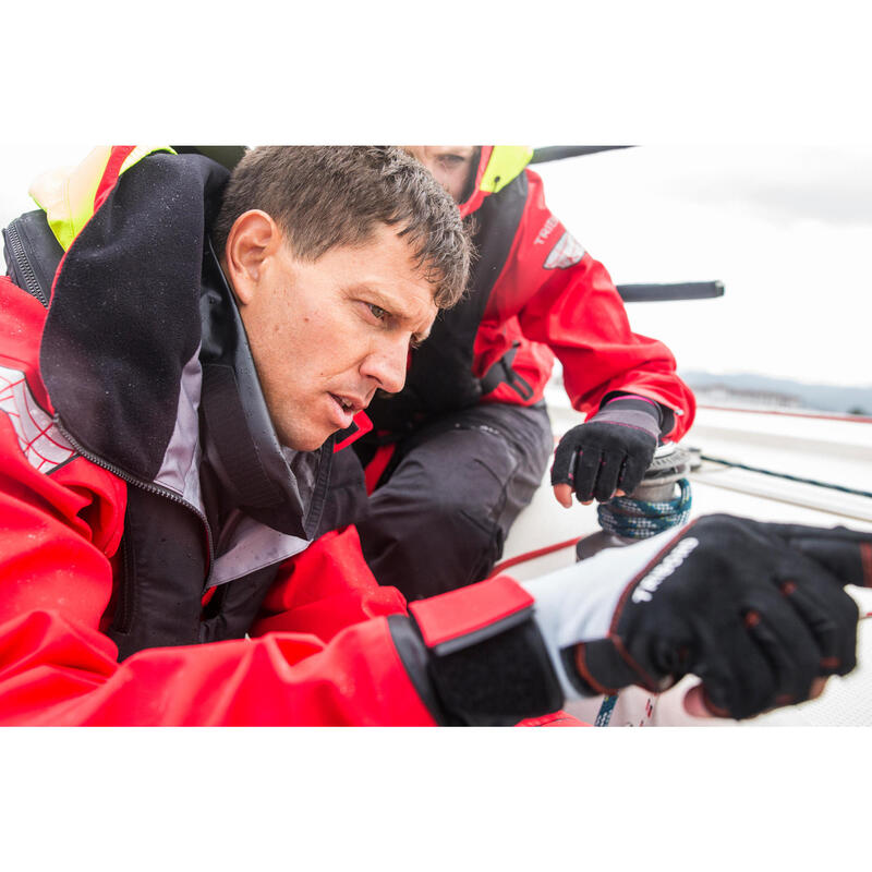 Férfi viharkabát hajózáshoz Race Offshore 900, piros