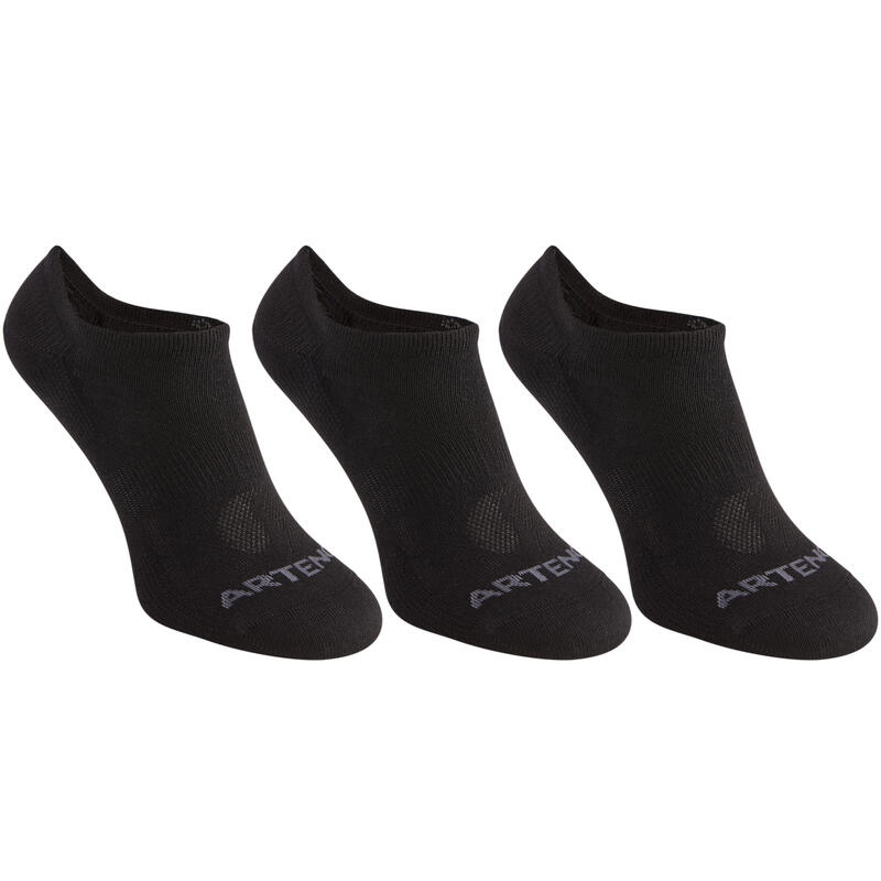 Tennissocken RS 160 Low 3er Pack Erwachsene schwarz