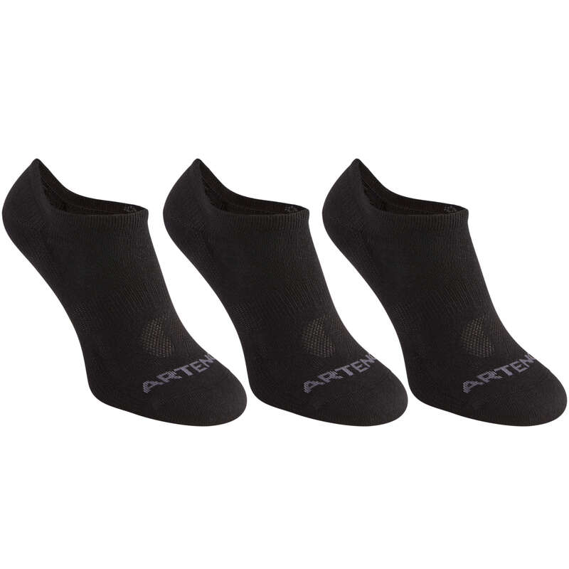ARTENGO RS 160 Low Sports Socks Tri-Pack - Black | Decathlon