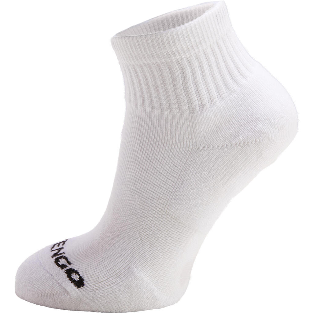 CALCETINES MEDIOS TENIS Niños  ARTENGO  RS 100 PAQ DE 3 BLANCO