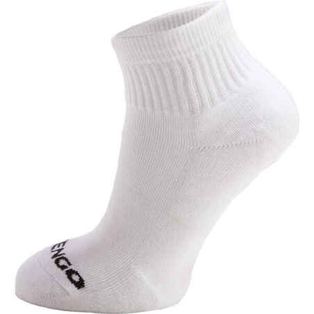 Kids' Mid Sports Socks RS 100 Tri-Pack - White