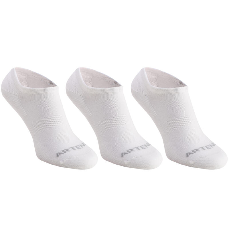 CHAUSSETTES DE SPORT BASSES ARTENGO RS 160 BLANCHES LOT DE 3