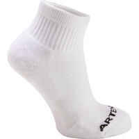 Kids' Mid Sports Socks RS 100 Tri-Pack - White