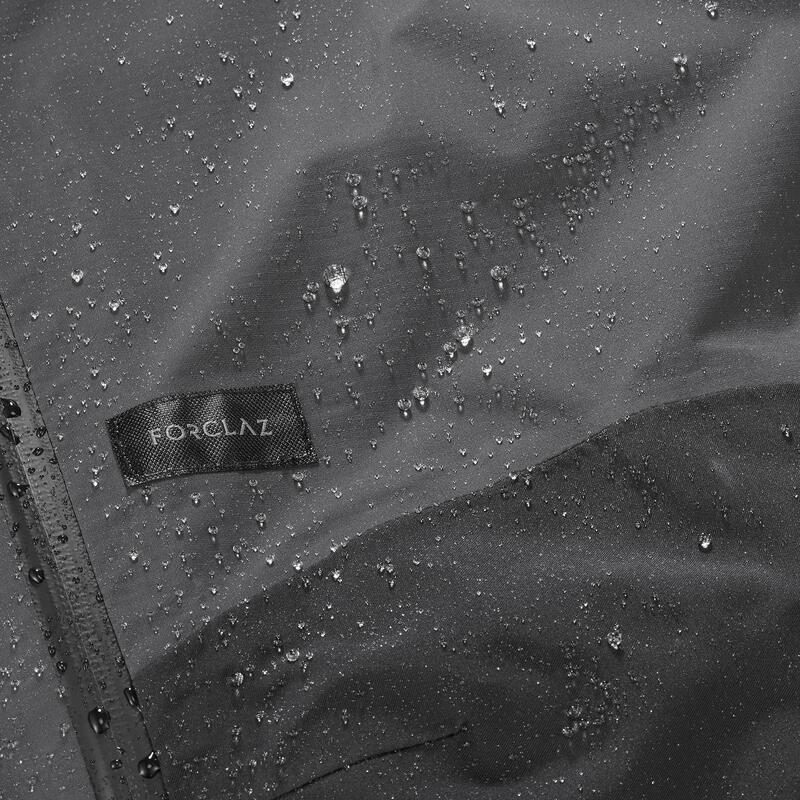 男款登山健行防水雨褲－TREK500－深灰色