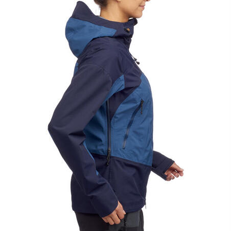 Жіноча куртка TREK 500 для гірського трекінгу - синя