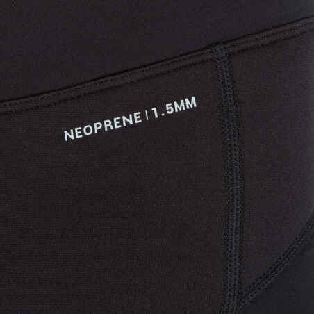 Celana selancar crop hitam neoprene anti-UV pria 900