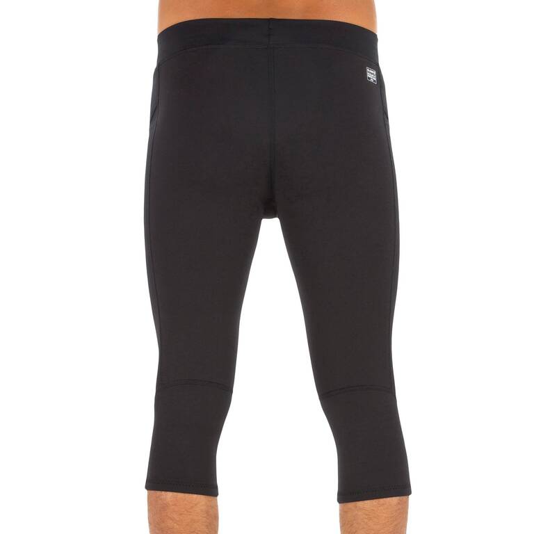 Adults 1.5mm Thick Thermal Fleece Tights - BLACK - Decathlon