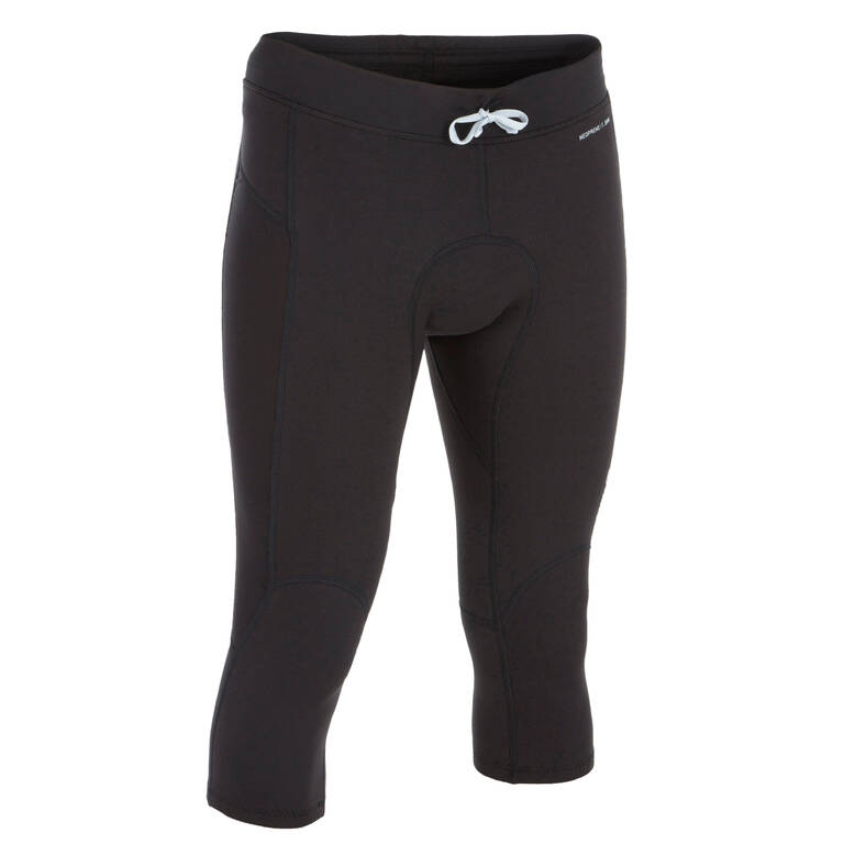 900 men’s anti-UV neoprene black cropped surfing trousers