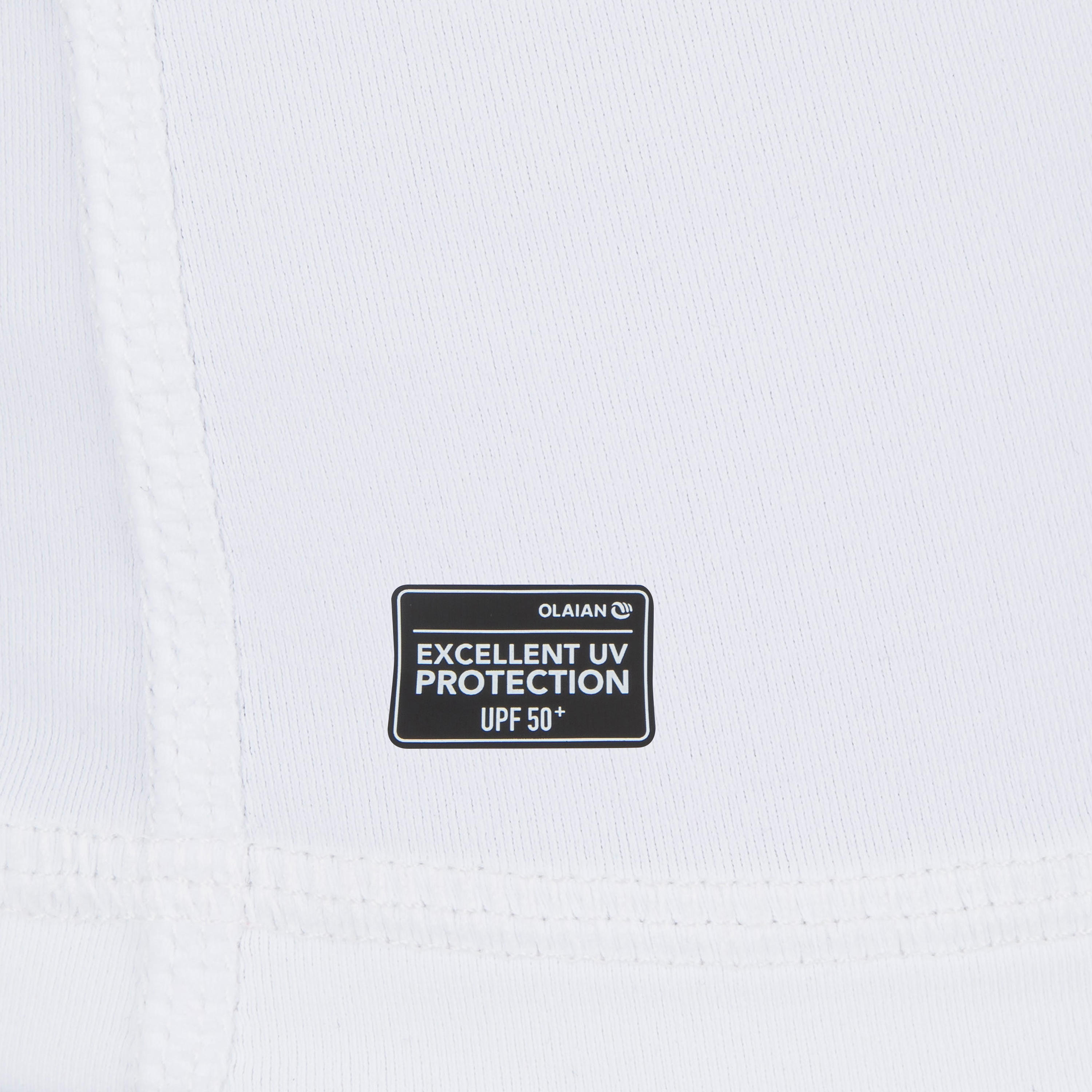 Camiseta protección solar manga larga sostenible Hombre Top 100 blanca 5/7