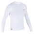 100 men's long sleeve uv protection surfing top t-shirt - white