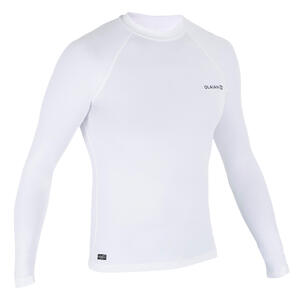 Camiseta protección solar manga larga sostenible Hombre Top 100 blanca