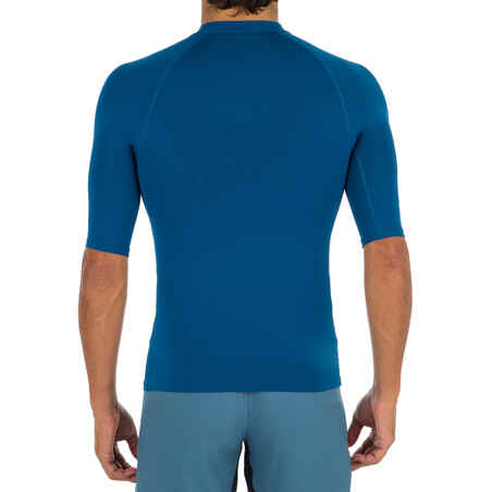 100 Men's Short Sleeve UV Protection Surfing Top T-Shirt - Blue