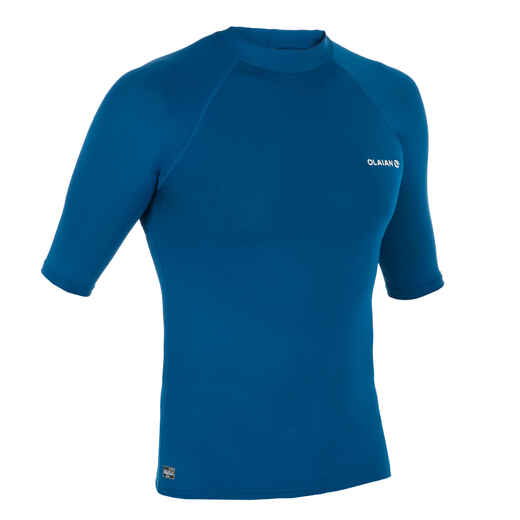 
      100 Αντρική κοντομάνικη μπλούζα αντηλιακής προστασίας για σέρφινγκ - Μπλε
  