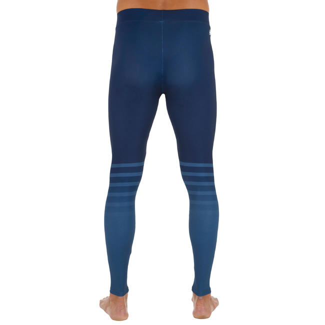 MEN'S UV LEGGINGS SURFING 100 NAVY BLUE