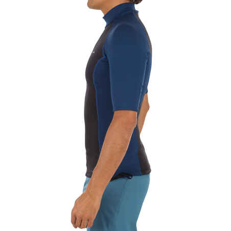 UV-Shirt Herren UV-Schutz 50+ mit Neopren schwarz/blau