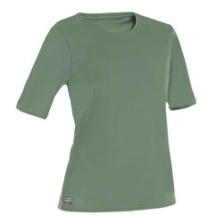 WATER tee SHIRT anti UV surf Manches Courtes femme gris vert