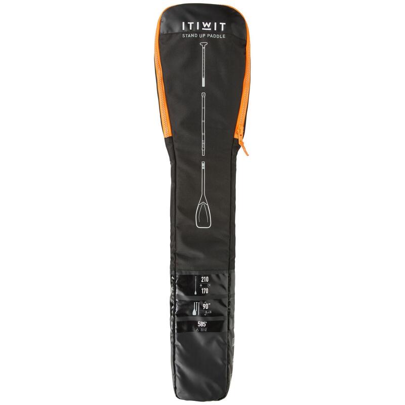 Pagaie Carbon Demontabilă și Reglabilă Stand up paddle 900 170 -210 cm Negru