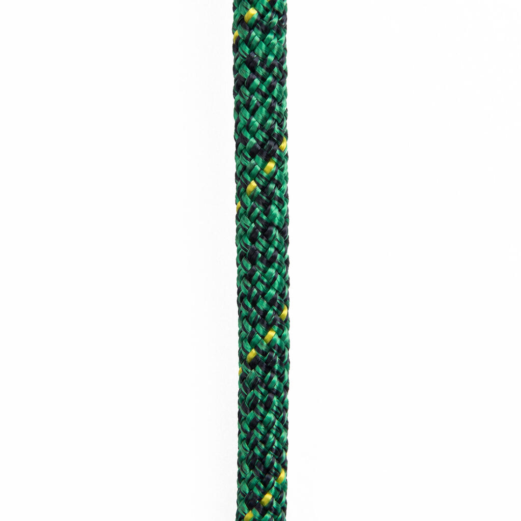 Buriavimo virvė, 8 mm x 25 m, žalia, mėlyna, geltona