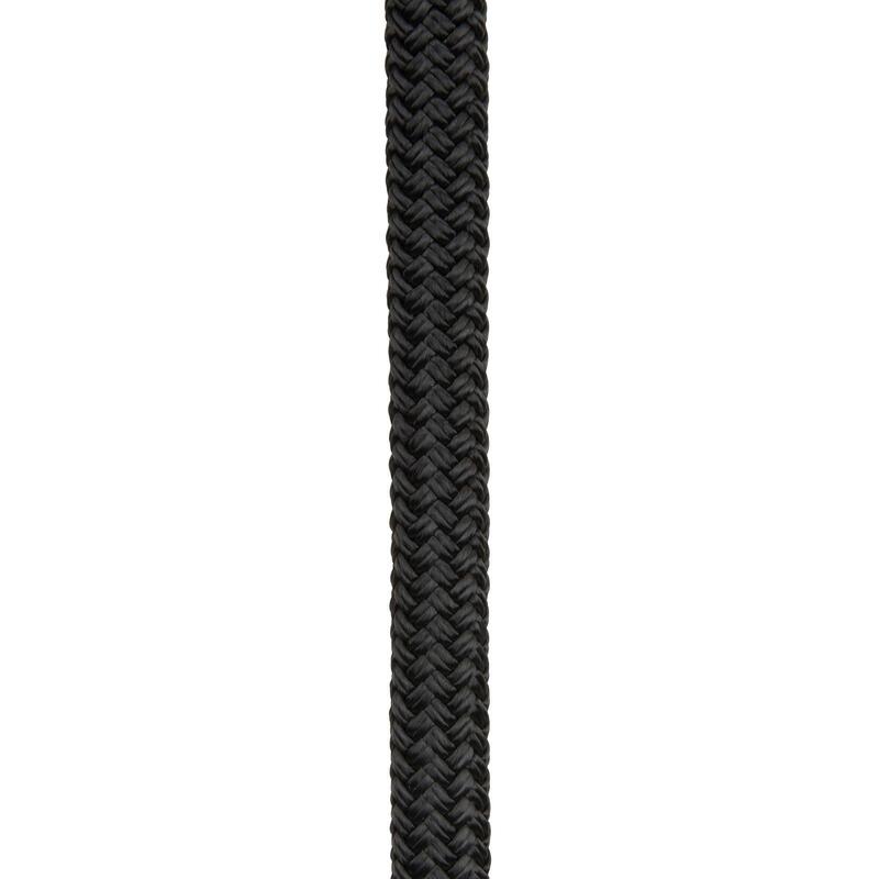 Landvast touwwerk boot 12 mm x 12 m zwart