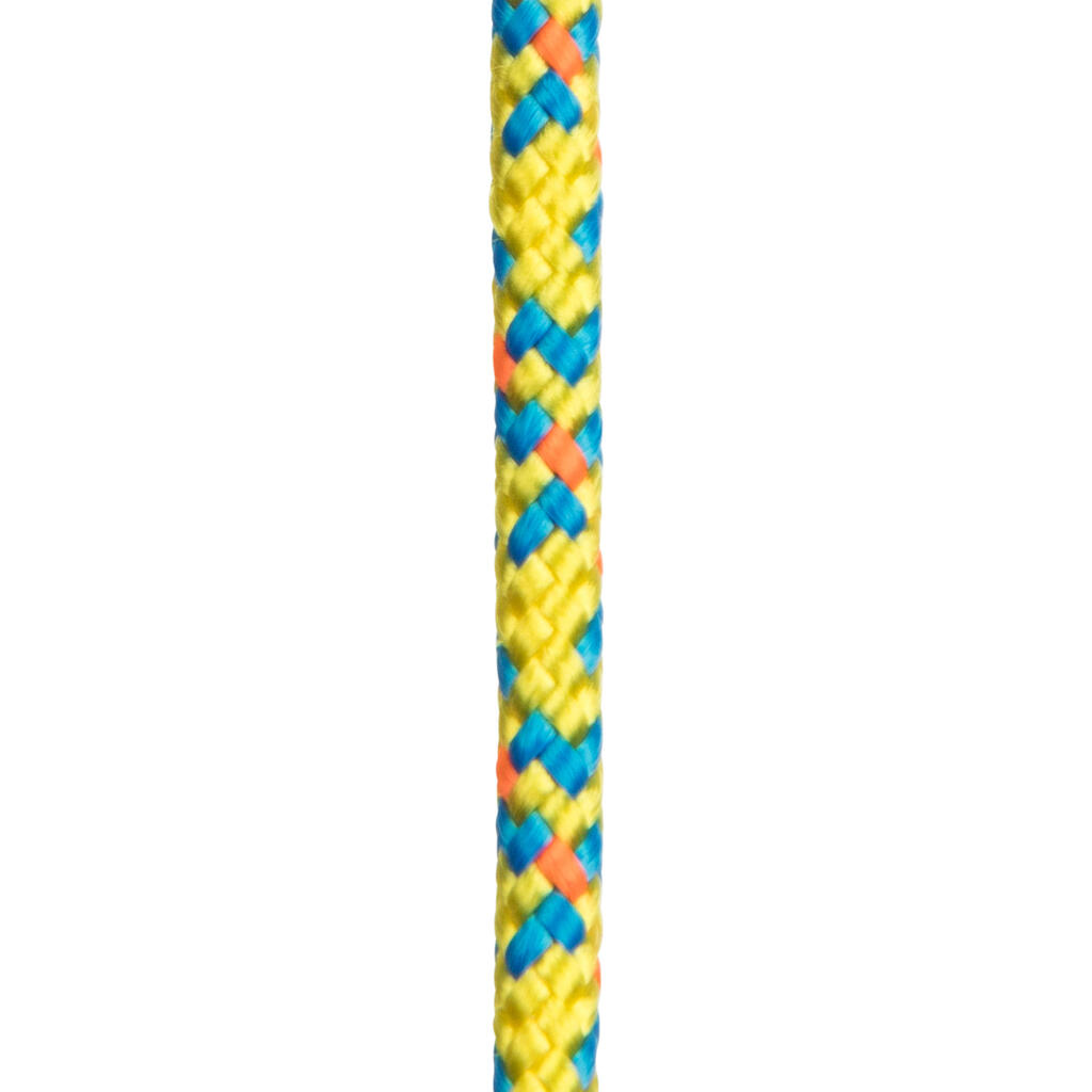 Lodné zdvižné lano 4 mm × 10 m žlto-oranžovo-modré
