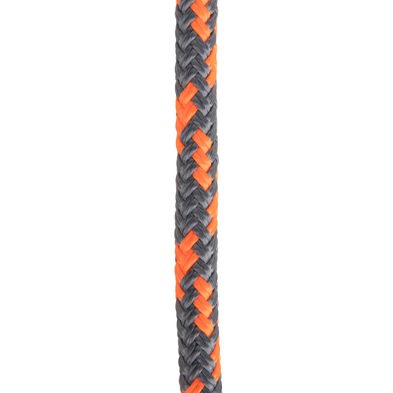 Coardă Barcă Şcotă 10mm x 20m Gri/Portocaliu Fluo 
