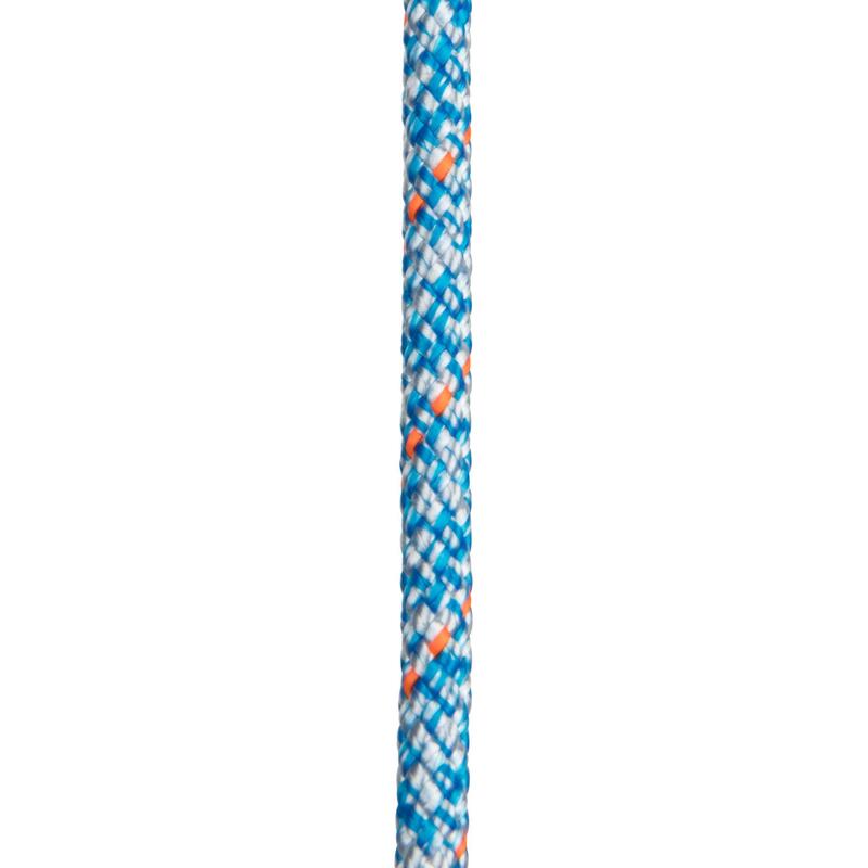 Val touwwerk boot 5 mm x 10 m blauw/wit/oranje