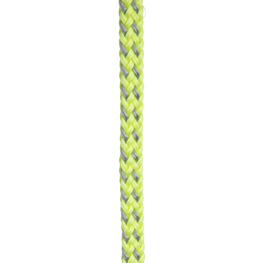 Непотъващо въже за теглене при плаване 8 мм x 10 м, жълто/сиво