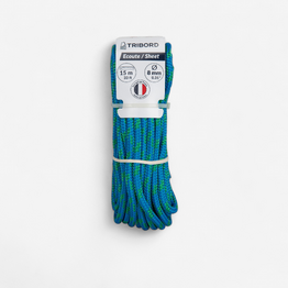 Ecoute bateau 8mmx15m bleu/vert