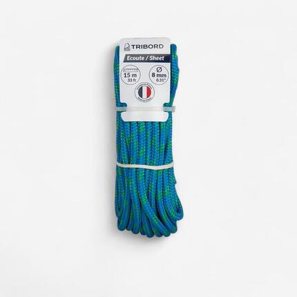 Schot Segelboot 8 mm × 15 m blau/grün