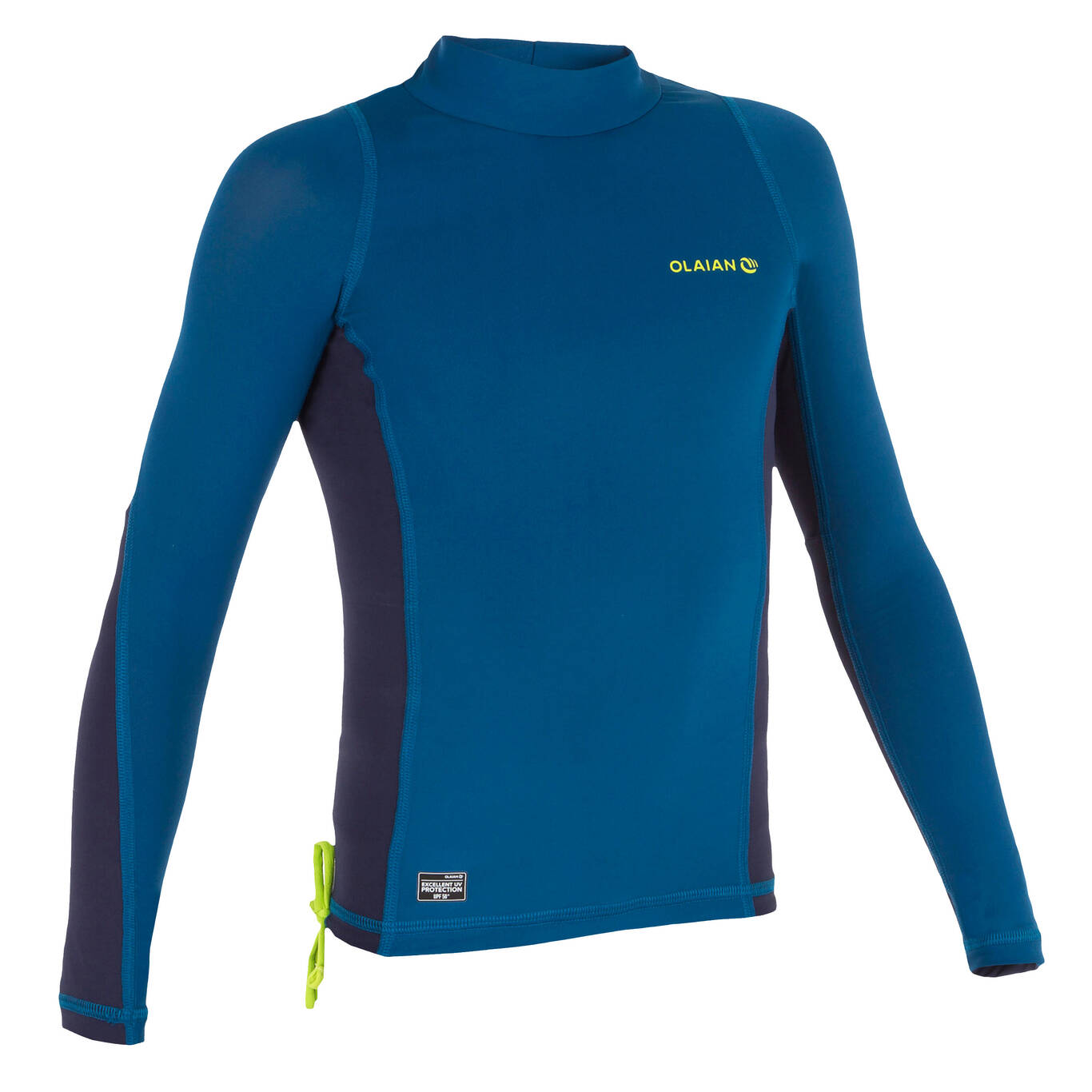 500 Kids' Long Sleeve UV Protection Top Surfing T-Shirt - Blue