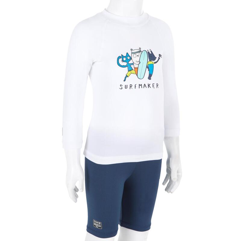 Corsaire anti UV surf 100 bébé bleu gris