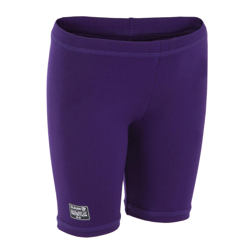 Bañador Pantalón Malla Corsario Bebé Protección Solar Nabaiji 100 Violeta