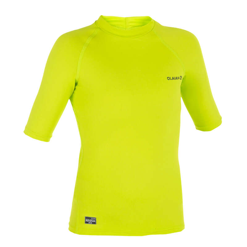 JUNIOR SOLAR PROTECTION WEAR Snorkeling - Top UVTOP100S JR LMG OLAIAN - Snorkeling Accessories