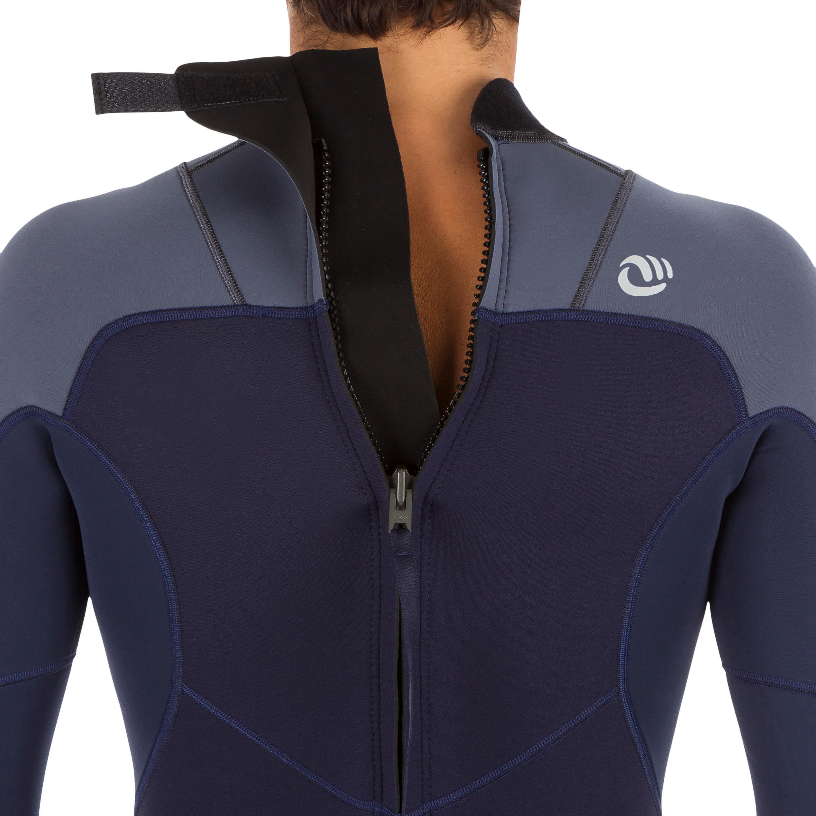 DECATHLON Pánska kombinéza Surf 500 s neoprénom 3/2 mm tmavomodrá S · záber 4