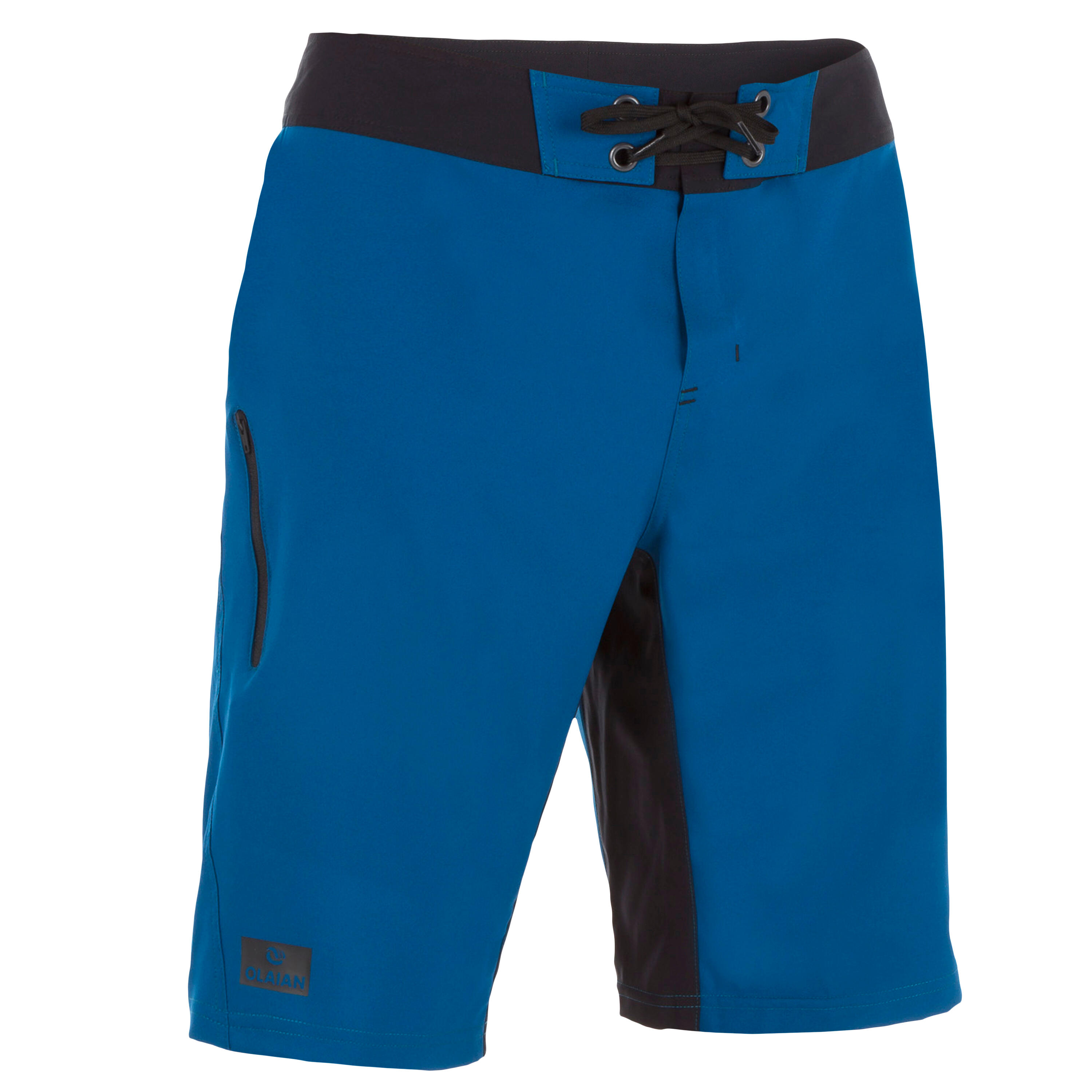 Olaian Surf Boardshort Lang 500 Effen Blauw olaian kopen in de aanbieding