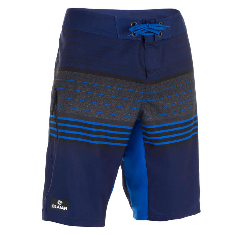 MEN'S INTERMEDIATE BOARDSHORTS Swimming - 500 SBS Best blue OLAIAN - Swimwear