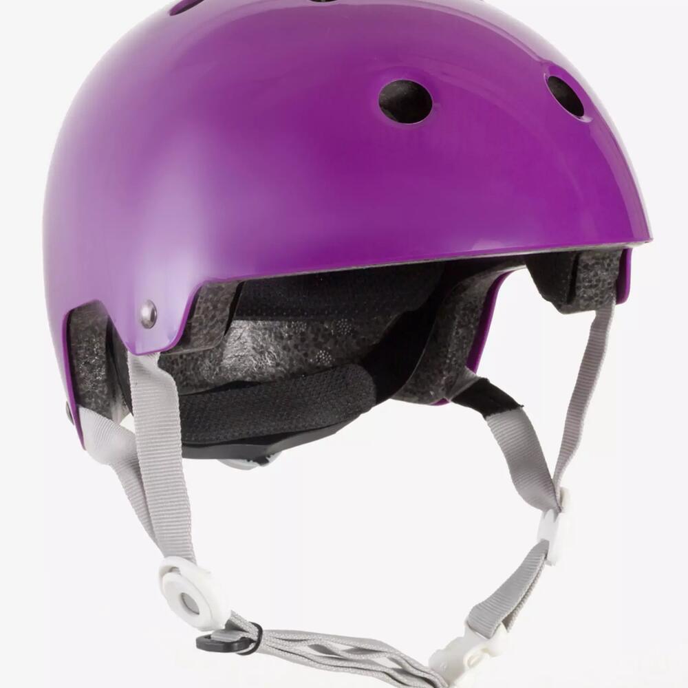 OXELO PLAY 5 INLINE SKATES SKATEBOARD SCOOTER HELMET PURPLE