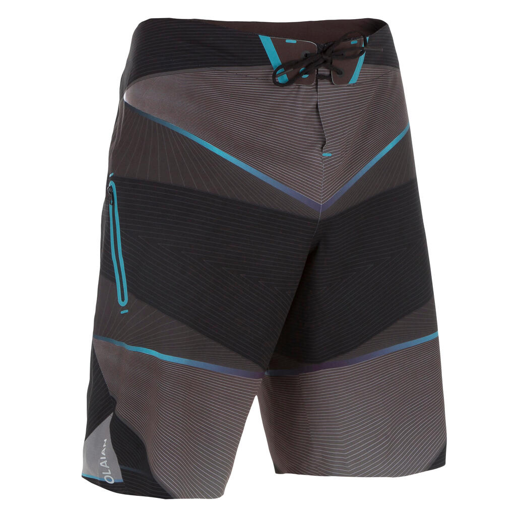 Lange Boardshorts Surfen 900 Psycho Neo blau
