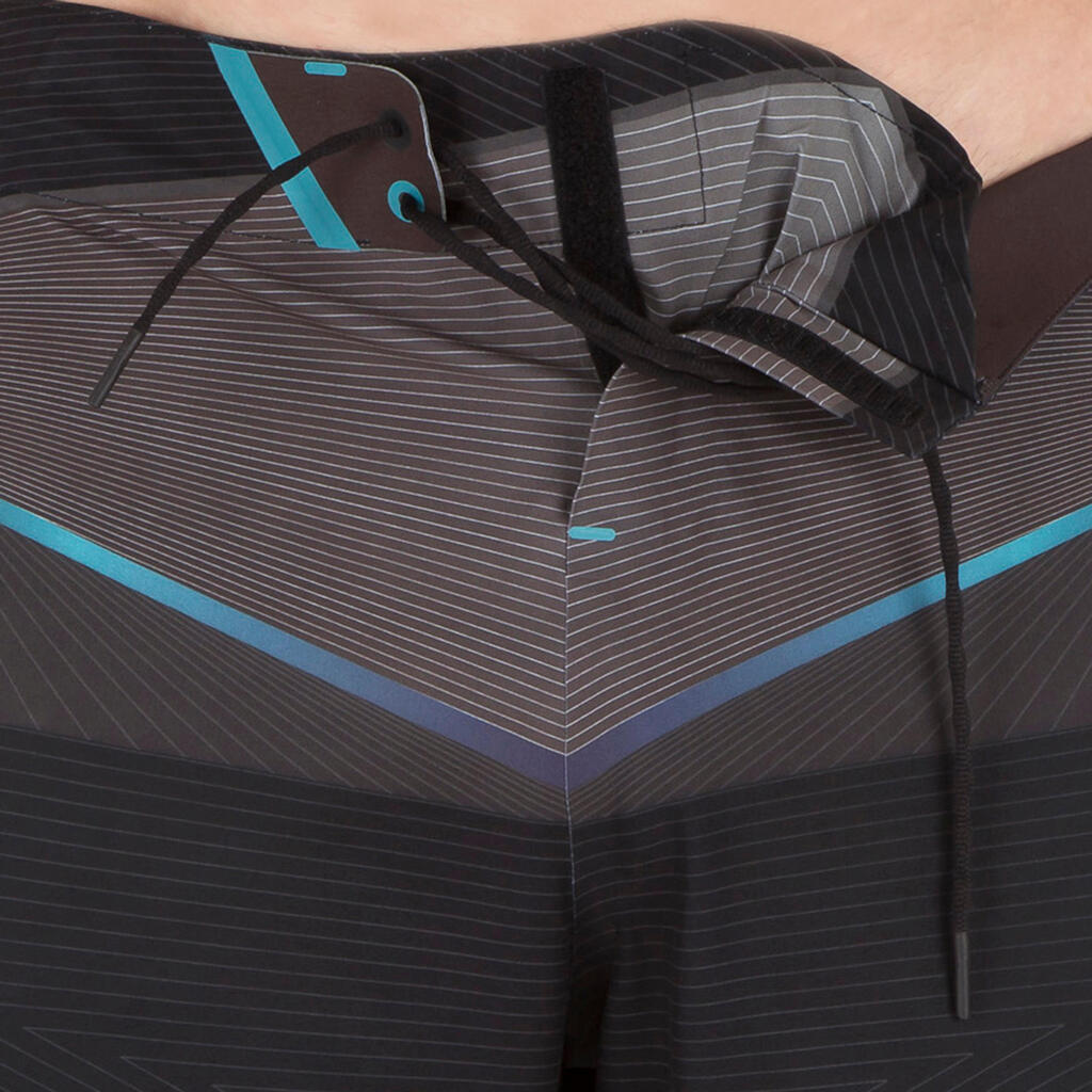 Lange Boardshorts Surfen 900 Psycho Neo blau