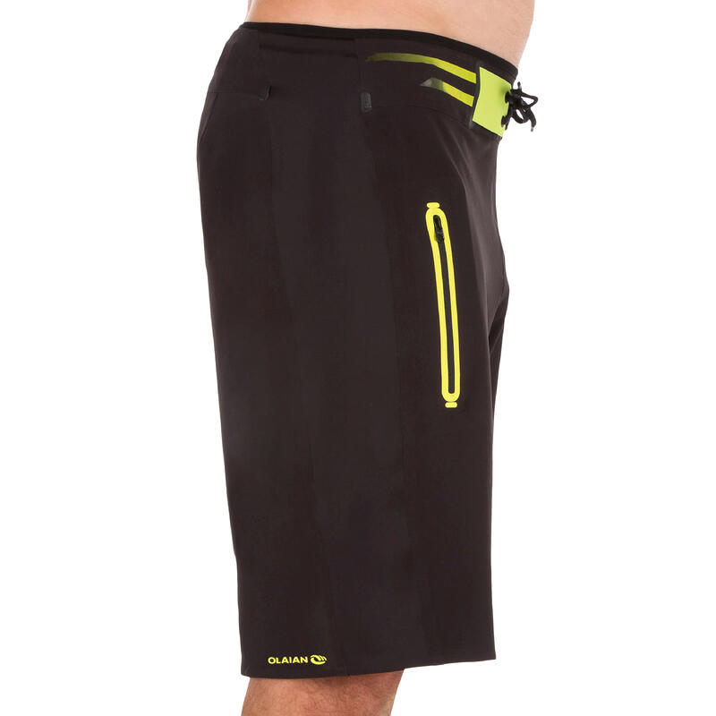 Bañador Largo Surf Olaian 950 Hombre Negro 20"