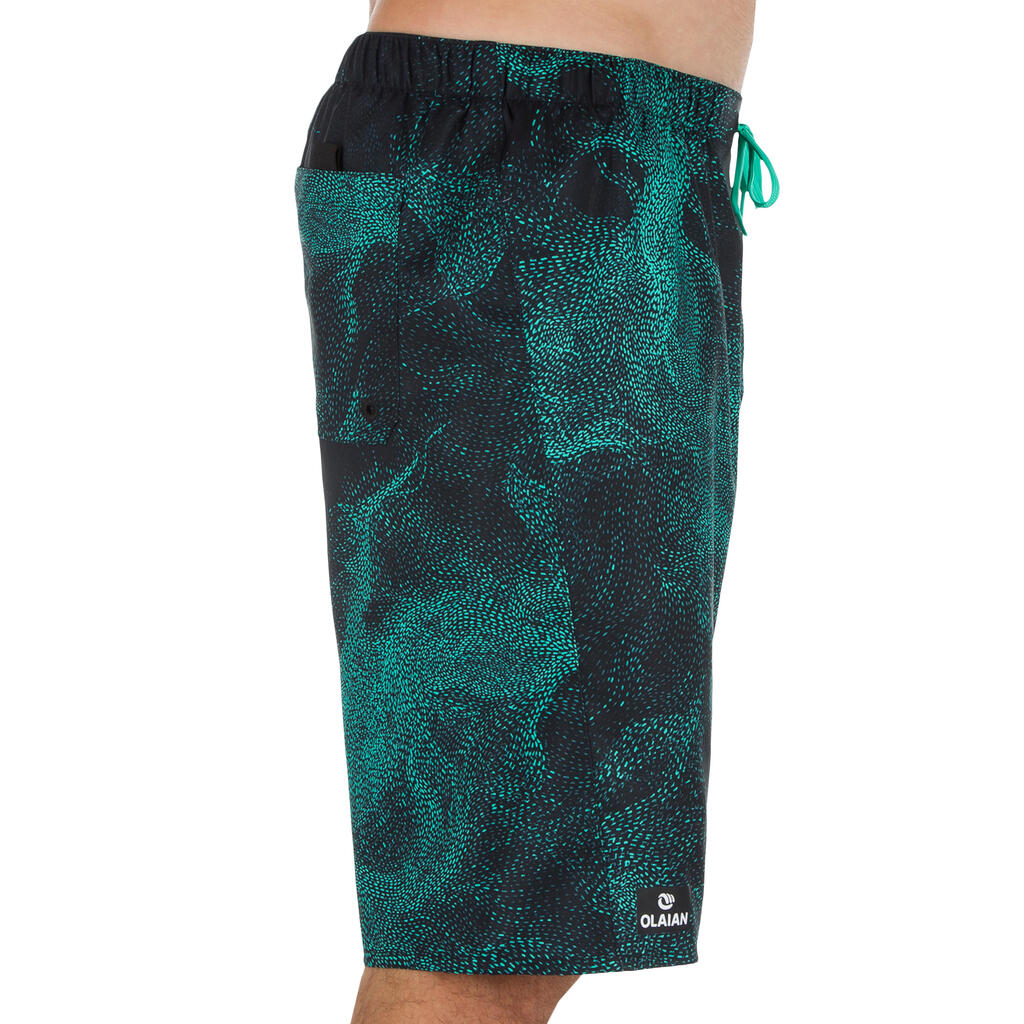 Boardshorts lang Surfen 100 Kokoline blau