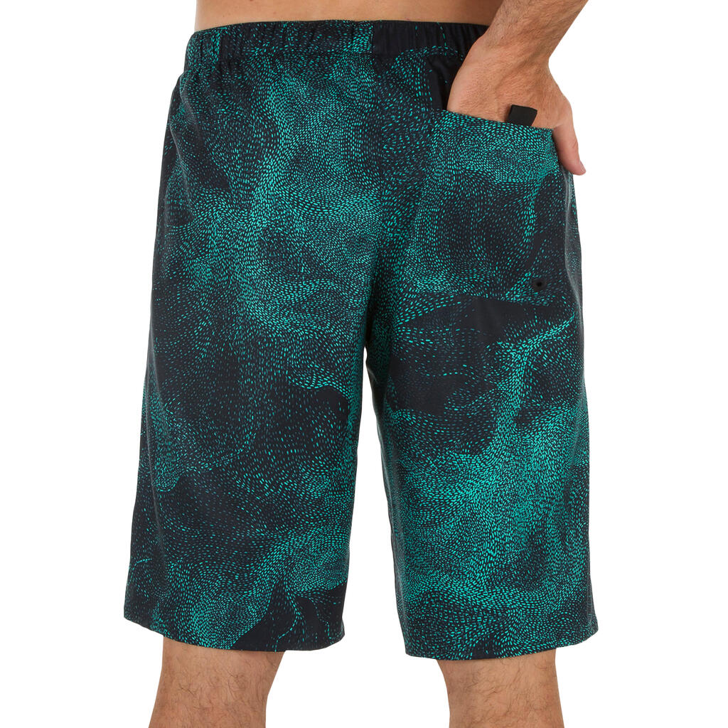Boardshorts lang Surfen 100 Kokoline blau